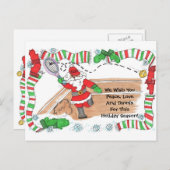 Carte postale - Père Noël en cour (Devant / Derrière)