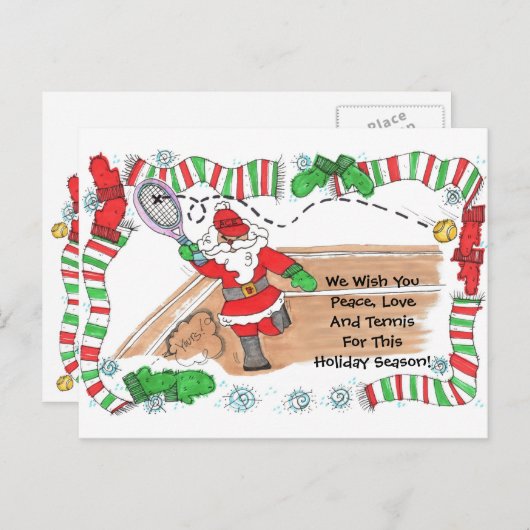 Carte postale - Père Noël en cour (Devant / Derrière)