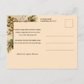 Carte Postale Père Noël en Neige avec Roses & Musique (Dos)