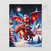 Carte Postale Père Noël Et Dragon Le Soir De Noël (Devant)
