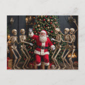 Carte Postale Père Noël et les squelettes dansants (Devant)