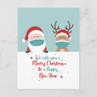 Père Noël et Reindeer Nous vous souhaitons un joye