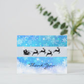 Carte Postale Père Noël et ses remerciements de Noël à Flying Re (Debout devant)