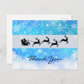 Carte Postale Père Noël et ses remerciements de Noël à Flying Re (Devant / Derrière)