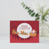 Carte Postale Père Noël et Sleigh (Debout devant)