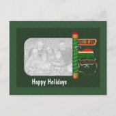 Carte postale père Noël Face Christmas Holiday (Devant)