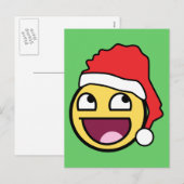 Carte postale Père Noël Face géniale (Devant / Derrière)