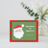 Carte postale père Noël Face Personalisée Text Hol (Debout devant)