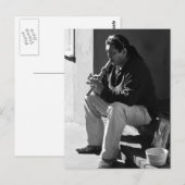 Carte Postale Père Noël Fe Flutist (Devant / Derrière)