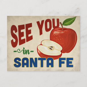 Carte Postale Père Noël Fe New Mexico Apple - Vintage voyage