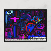 Carte Postale Père Noël Fe New Mexico Outsider Postmodern Art (Devant)