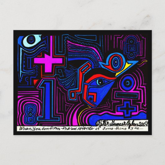 Carte Postale Père Noël Fe New Mexico Outsider Postmodern Art (Devant)