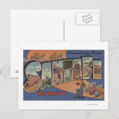 Carte Postale Père Noël Fe, Nouveau-Mexique - Scènes de grandes  (Devant / Derrière)