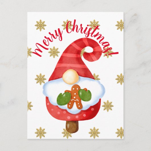 Carte Postale Père Noël Gnome (Devant)