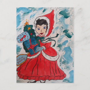 Carte postale père Noël Helper Christmas