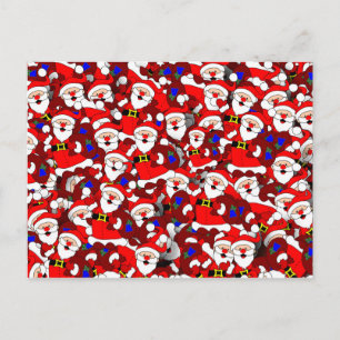 Carte postale père Noël heureuse