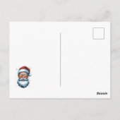Carte Postale Père Noël hipster  (Dos)