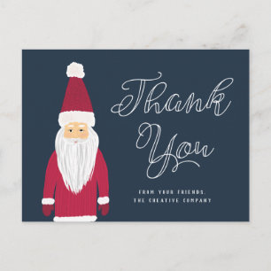 Carte postale père Noël Holiday Merci