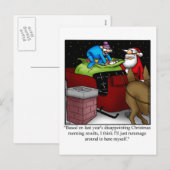 Carte postale père Noël Humour Christmas (Devant / Derrière)