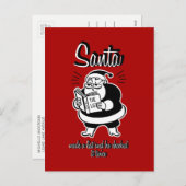 Carte postale père Noël List Naughty ou Nice Chris (Devant / Derrière)
