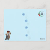 Carte Postale Père Noël Little Helpers - Chat & Elf (Dos)