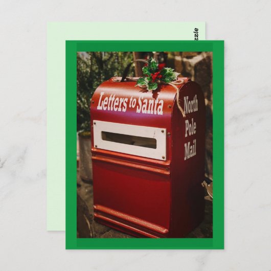 Carte postale père Noël Mailbox (Devant / Derrière)