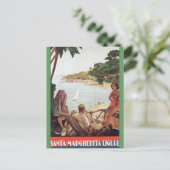 Carte Postale père Noël Margherita Ligure (Debout devant)