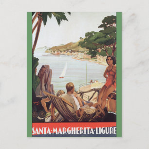Carte Postale père Noël Margherita Ligure