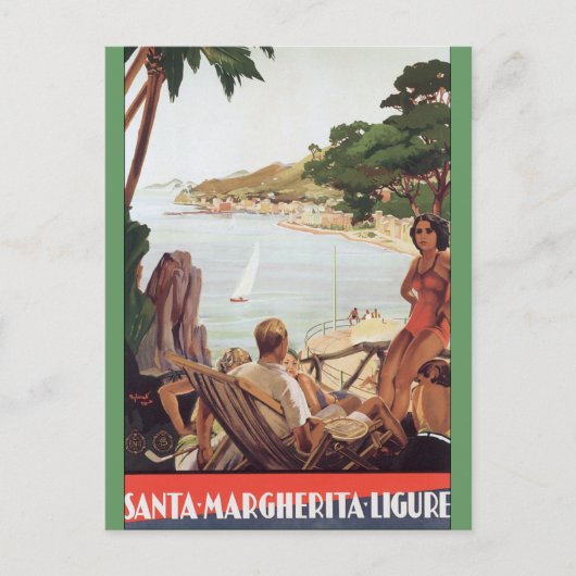 Carte Postale père Noël Margherita Ligure (Devant)