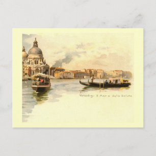 Carte Postale Père Noël Maria della Salute, Venise, Italie Vinta