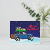 Carte postale père Noël Mobile Holiday (Debout devant)