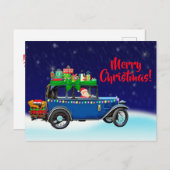 Carte postale père Noël Mobile Holiday (Devant / Derrière)