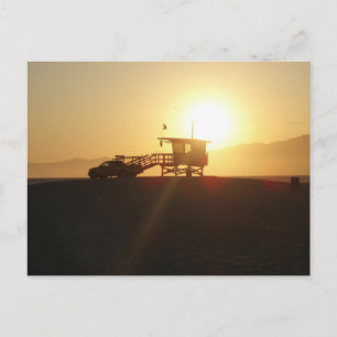 Carte Postale Père Noël Monica au coucher du soleil