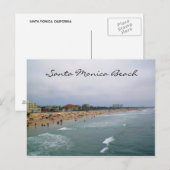 Carte postale père Noël MONICA BEACH (Devant / Derrière)
