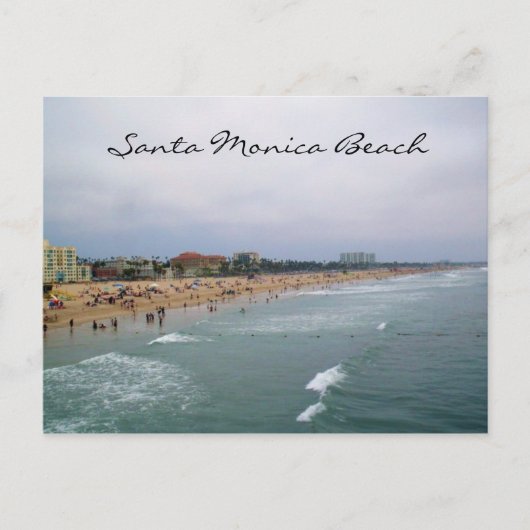 Carte postale père Noël MONICA BEACH (Devant)