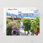 Carte postale père Noël MONICA PIER (Devant / Derrière)