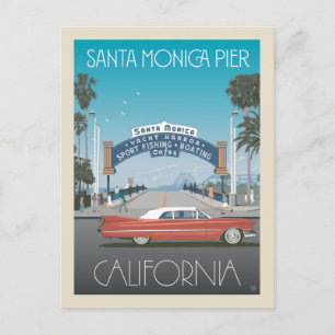 Carte Postale Père Noël Monica Pier   Californie