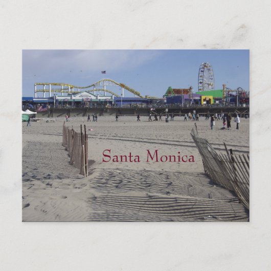 Carte Postale Père Noël Monica Pier Californie (Devant)