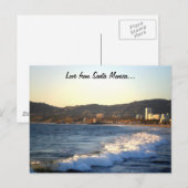 Carte Postale père Noël Monica Pier vue de Venice Beach (Devant / Derrière)