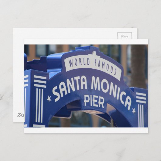 Carte Postale père Noël Monica Venice Beach California (Devant / Derrière)