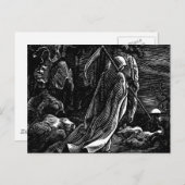 Carte Postale Père Noël Muerte (Mexicaine Grim Reaper) vers 1939 (Devant / Derrière)