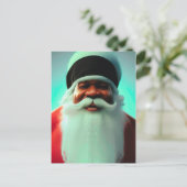 Carte Postale Père Noël noire (Debout devant)