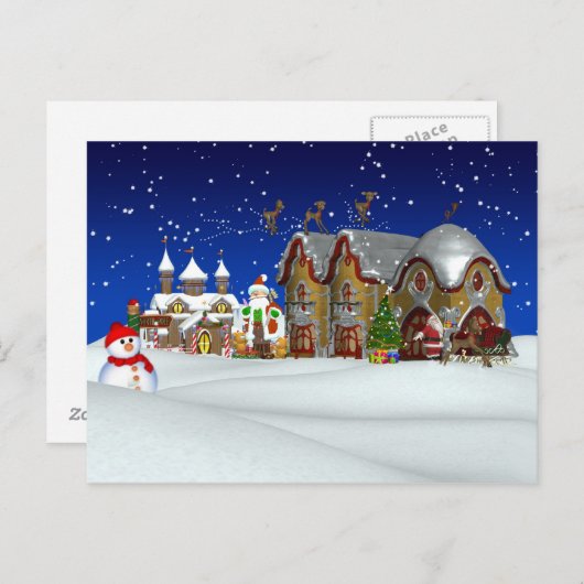 Carte postale Père Noël North Pôle Nord (Devant / Derrière)