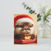 Carte Postale Père Noël Otter Brownies (Debout devant)