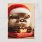 Carte Postale Père Noël Otter Brownies (Devant)