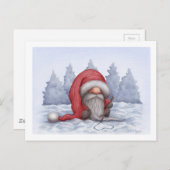 Carte Postale Père Noël Petit et Solitaire (Devant / Derrière)