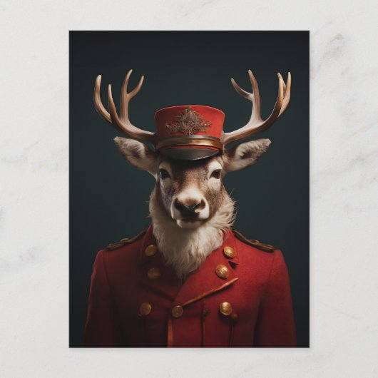 Carte Postale Père Noël Reindeer (Devant)