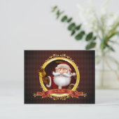 Carte postale père Noël Ring Gold Bell (Debout devant)