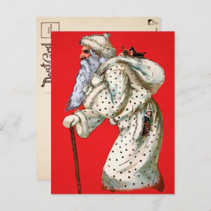 Carte postale Père Noël Roboté à points Polka de V