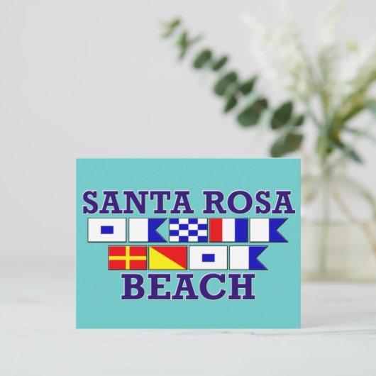 Carte postale père Noël Rosa Beach (Debout devant)
